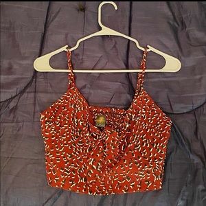 Cheetah print cropped tank